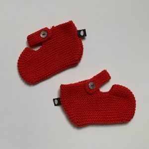 Oeuf Red Mary Jane Baby Booties Size 0-6 mo
